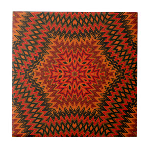 Abstract modern mosaic kaleidoscopic tile pattern