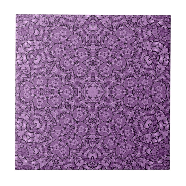 Abstract modern mosaic kaleidoscopic tile pattern (Front)