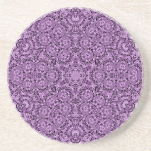 Abstract modern mosaic kaleidoscopic tile pattern coaster