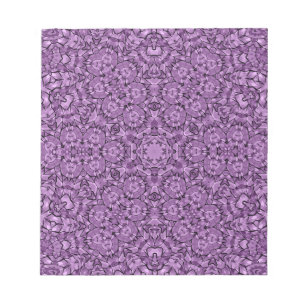 Abstract modern mosaic kaleidoscopic tile pattern notepad