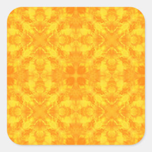 Abstract modern mosaic kaleidoscopic tile pattern square sticker