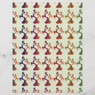 Abstract Modern Multicolor Tulip Floral design