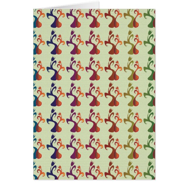Abstract Modern Multicolor Tulip Floral design (Front)
