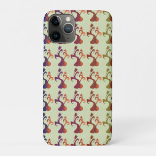 Abstract Modern Multicolor Tulip Floral design iPhone 11 Pro Case
