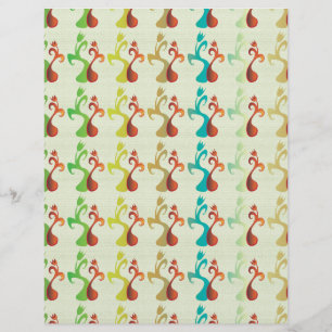 Abstract Modern Multicolor Tulip Floral pattern