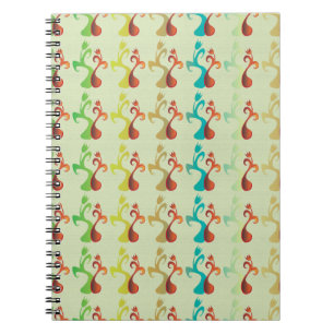 Abstract Modern Multicolor Tulip Floral pattern Notebook