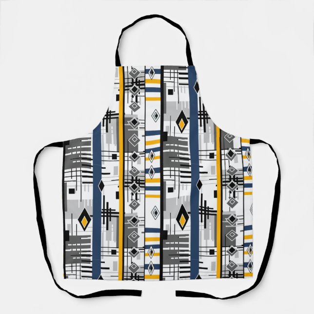 Abstract modern ornament geometric elements vintag apron (Front)