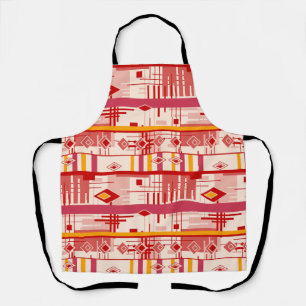 Abstract modern ornament geometric elements vintag apron