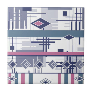 Abstract modern ornament geometric elements vintag tile