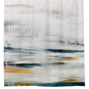 Abstract modern painting background. Contemporary Shower Curtain