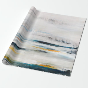 Abstract modern painting background. Contemporary Wrapping Paper