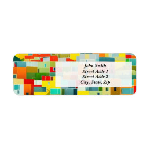 Abstract Modern Painting Hillside Houses