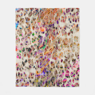 abstract modern pattern design with colorful effec fleece blanket
