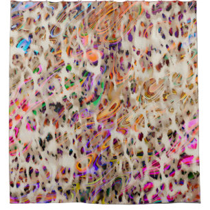 abstract modern pattern design with colorful effec shower curtain