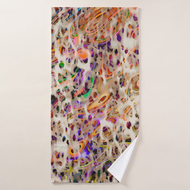 abstract modern pattern design with colourful effe bath towel (Bath Towel)