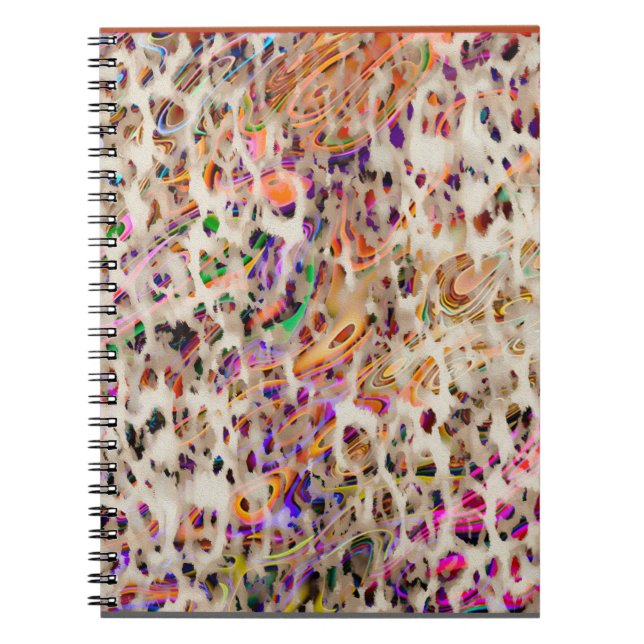 abstract modern pattern design with colourful effe notebook (Front)