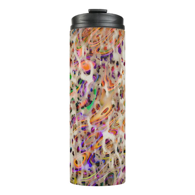 abstract modern pattern design with colourful effe thermal tumbler (Front)