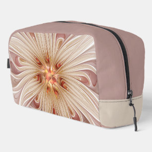 Abstract Modern Peach Pastel Flower Fractal Art Dopp Kit