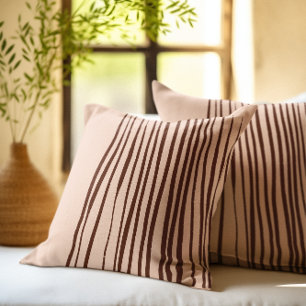 Abstract Modern Peach Terracotta Cushion