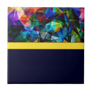 Abstract modern polygon poly triangles dark brigth tile