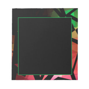 Abstract modern polygonal graffiti geometric dark notepad