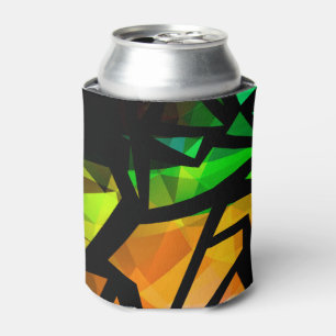 Abstract modern polygonal graffiti geometrical dar can cooler