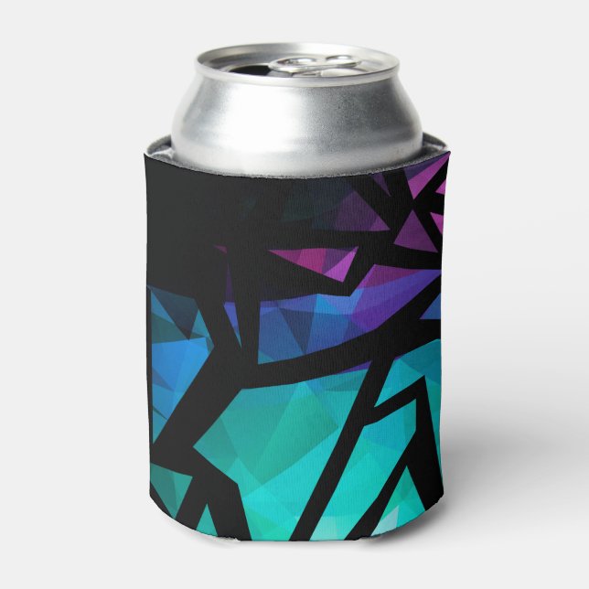 Abstract modern polygonal graffiti geometrical dar can cooler (Can Front)
