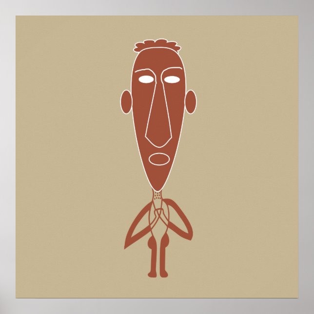 abstract modern portrait art  poster (Front)