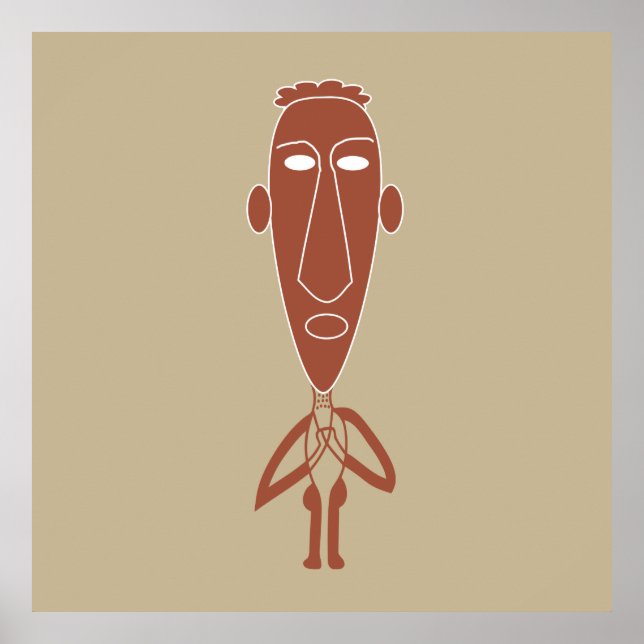 abstract modern portrait art  poster (Front)