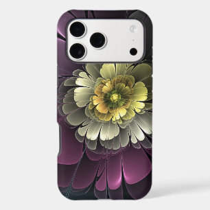 Abstract Modern Purpur Khaki Gray Fractal Flower