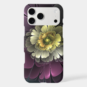 Abstract Modern Purpur Khaki Grey Fractal Flower