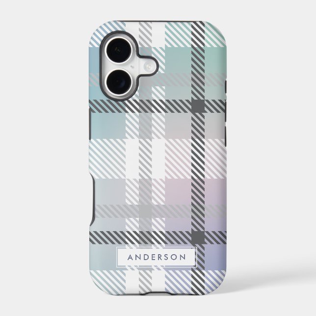 Abstract modern rainbow gradient plaid (Back)