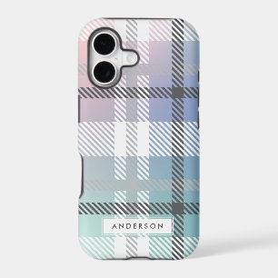 Abstract modern rainbow gradient plaid