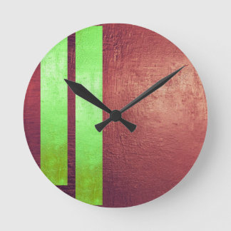 Abstract Modern Red & Wine Wall Clock