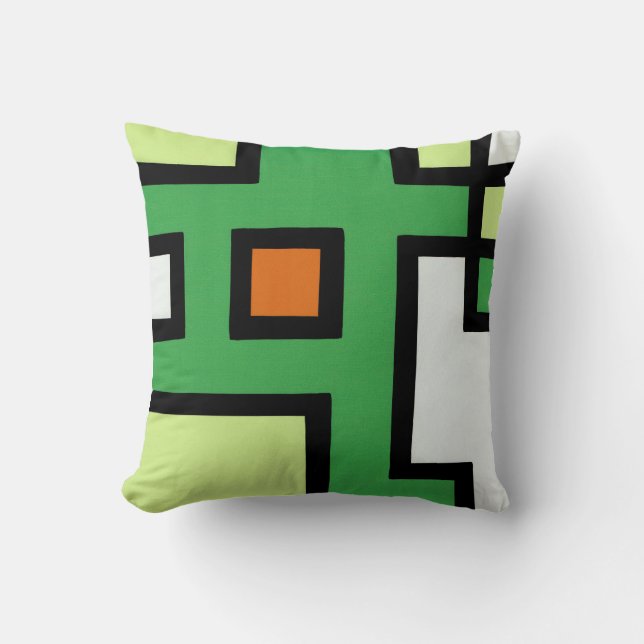 Abstract Modern Retro mapper #1 Cushion (Front)