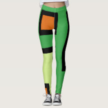 Abstract Modern Retro mapper #1 Leggings