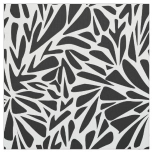 Abstract modern seamless monochrome floral stylish fabric