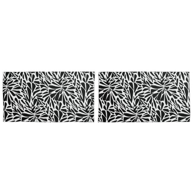 Abstract modern seamless monochrome pillowcase (Front-Set)