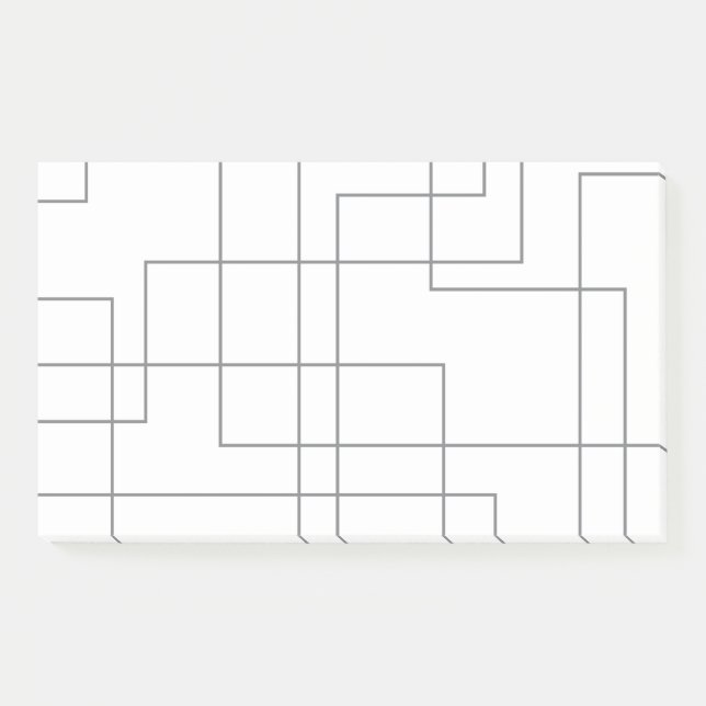 Abstract, modern, simple, minimal line pattern art post-it notes (Front)