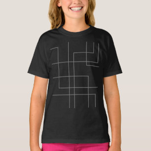 Abstract, modern, simple, minimal line pattern art T-Shirt