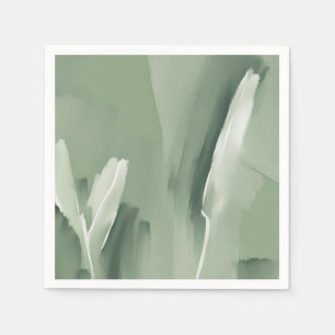 Abstract Modern Simple Sage Green Watercolor Paint Napkin