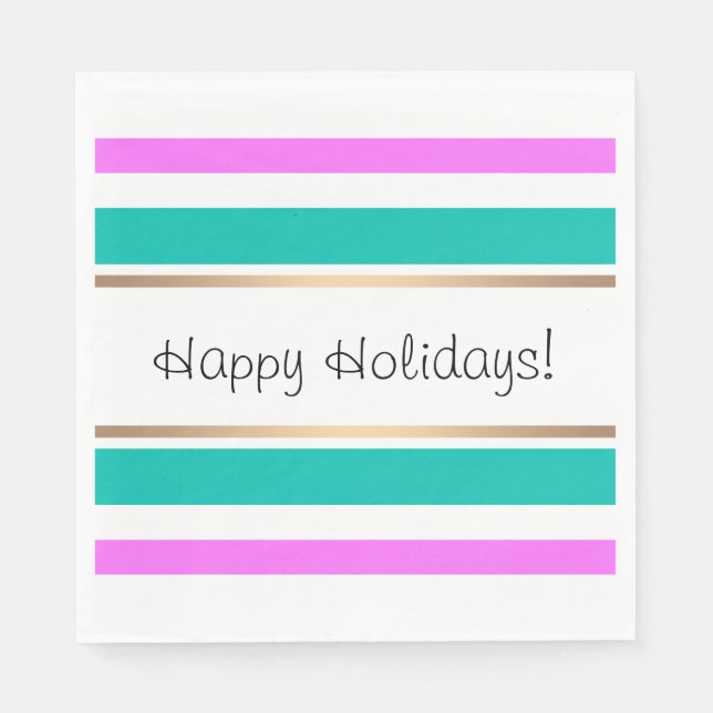Abstract modern striped lined elegant fun cute per napkin (Front)