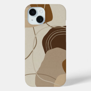 Abstract Modern Terracotta Shapes iPhone 15 Case