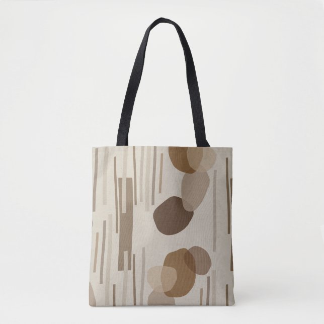 Abstract Modern Terracotta Shapes Tote Bag (Front)
