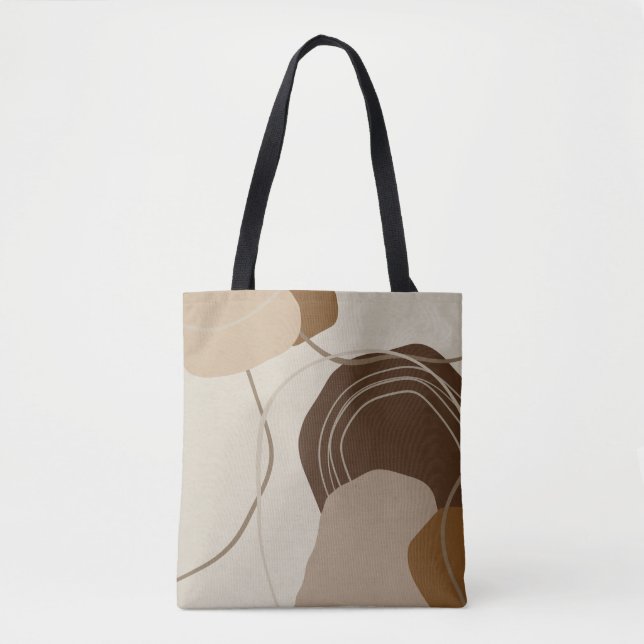 Abstract Modern Terracotta Shapes Tote Bag (Front)