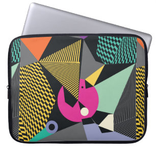 Abstract modern triangles background pattern illus laptop sleeve