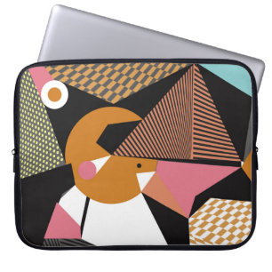 Abstract modern triangles background pattern illus laptop sleeve