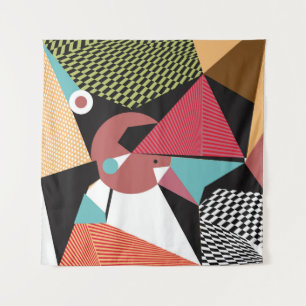 Abstract modern triangles background pattern illus tapestry