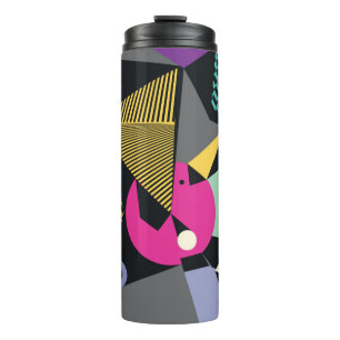 Abstract modern triangles background pattern illus thermal tumbler
