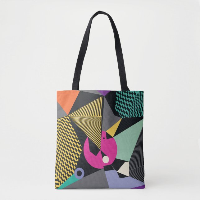 Abstract modern triangles background pattern illus tote bag (Front)